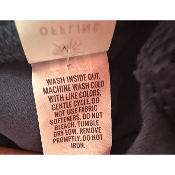 OFFLINE BY AERIE Crossover High‎ Waisted Blue Crackle Leggings MEDIUM NWT - Picture 8 of 14